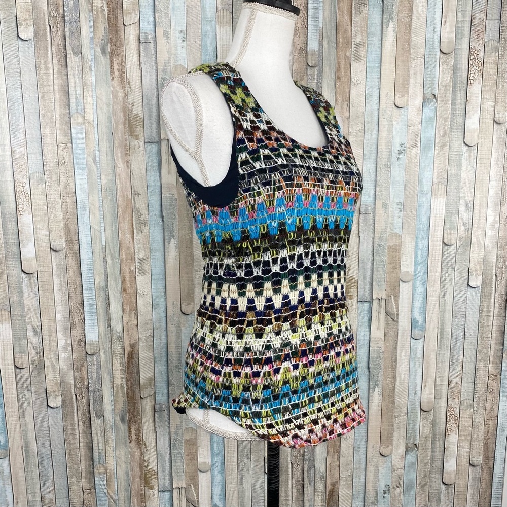 Harvey Faircloth XS Chevron Knit Sweater Tank Top